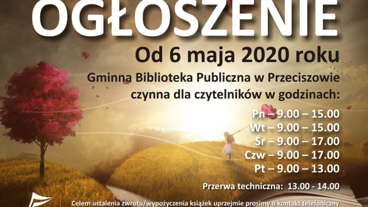 BIBLIOTEKA JUŻ CZYNNA!