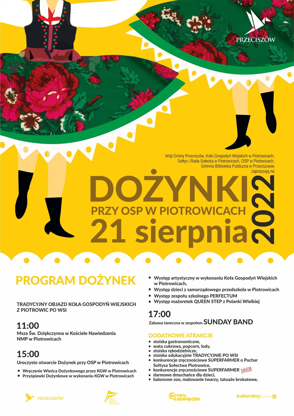Plakat Dożynki 2022 w Piotrowicach