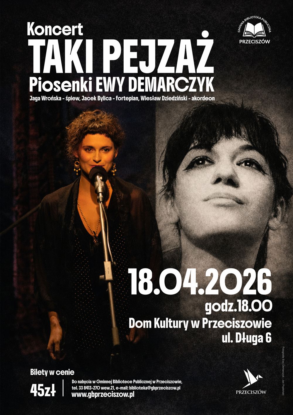 PIOSENKI EWY DEMARCZYK NA SCENIE W DOMU KULTURY W PRZECISZOWIE
