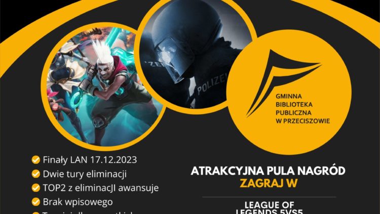 TURNIEJ E-SPORT W DOMU KULTURY W PRZECISZOWIE JUŻ 17.12.2023!