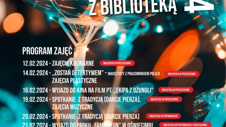 ZAPRASZAMY NA FERIE Z BIBLIOTEKĄ!