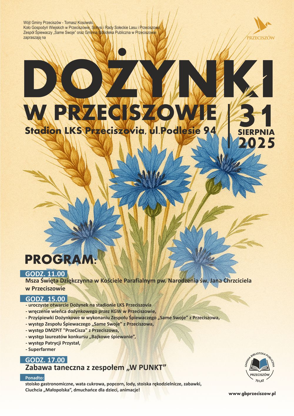 Plakat Dożynki w Przeciszowie